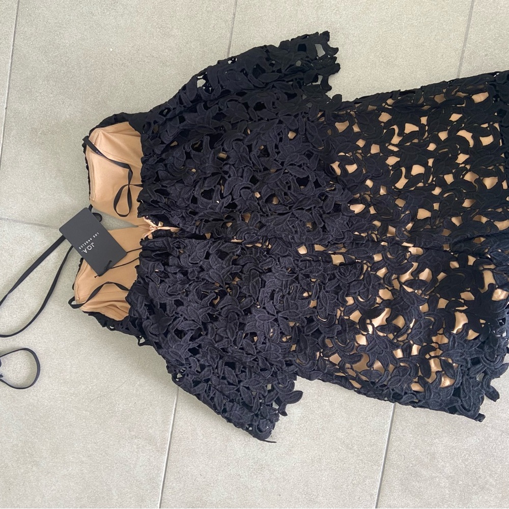 Strapless Black lace jumper size XS